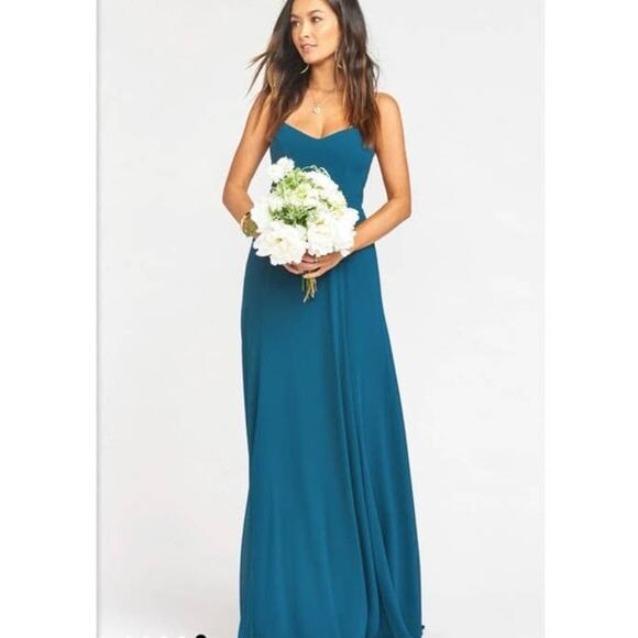 NEW Show Me Your MuMu Godshaw Goddess Gown Deep Jade Chiffon Size Medium - Picture 2 of 8